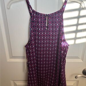 INC International Concepts Pink and Blue Patterned Top Size Large